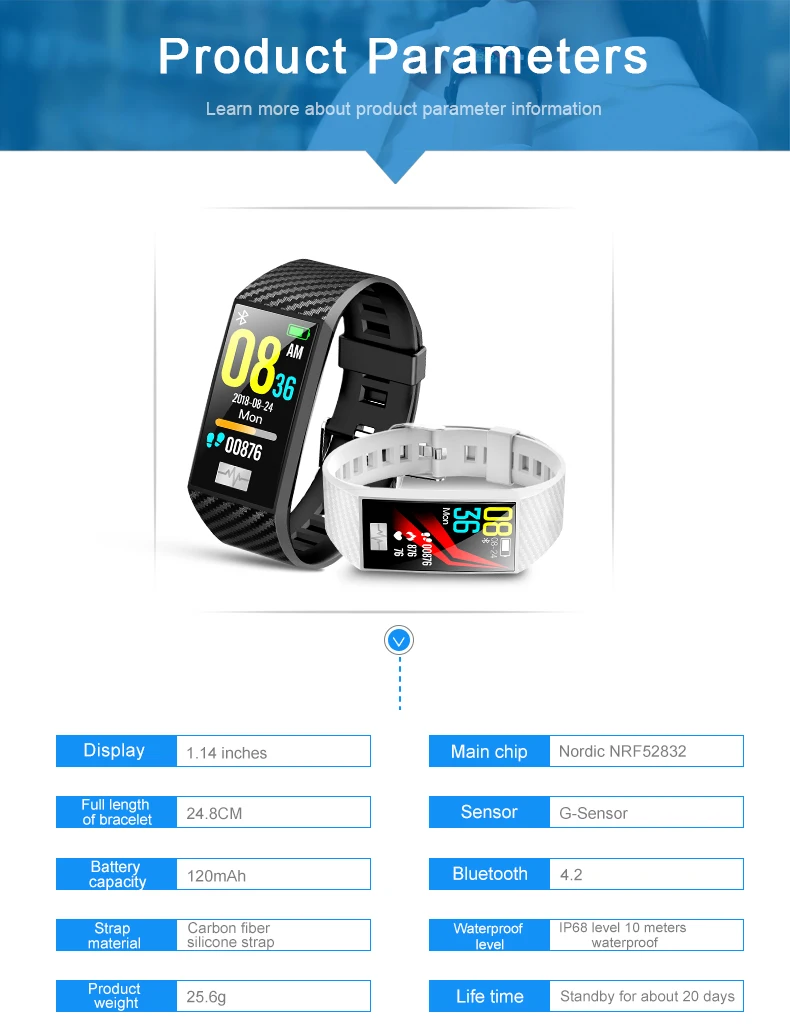 KSUN KSS701 Смарт-часы фитнес-браслет MiBand Band 3 большой сенсорный экран oled-сообщение частота сердечных сокращений смарт-браслет