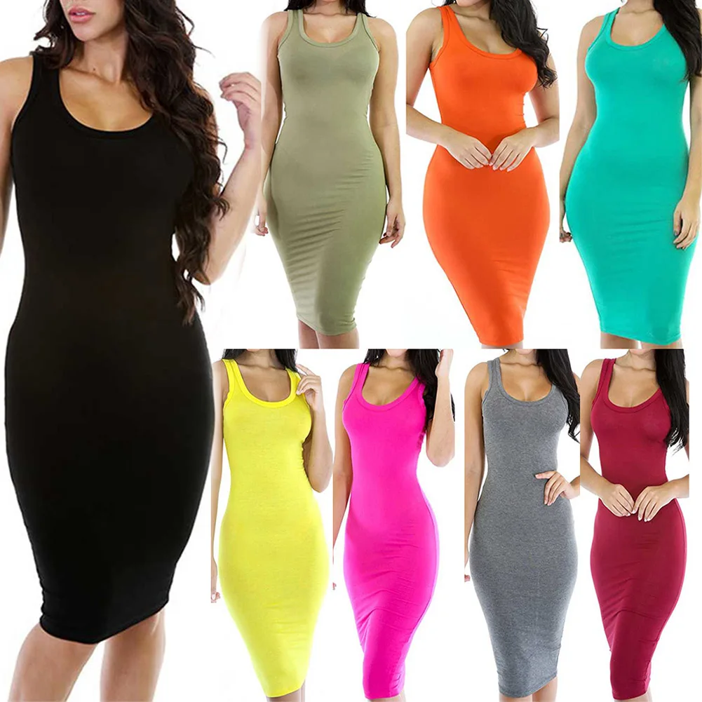 

Women Sexy Women Summer Dress Bandage Sleeveless Evening Party Club Fashion Tank Dress 2022 Fashion Women Clothes