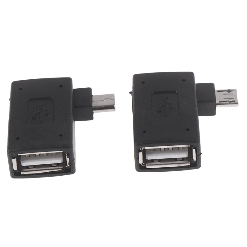 Micro Adapter USB 2.0 Female To Male Micro OTG Power Supply Port 90 Degree Right Angled USB OTG Adapters images - 6