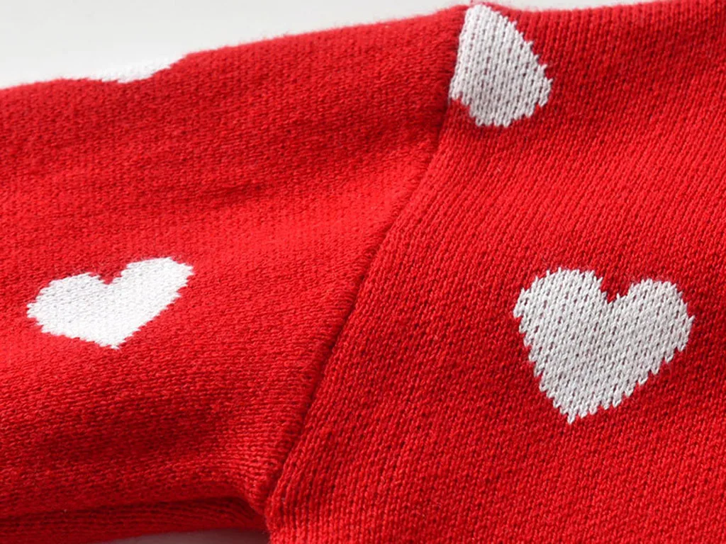 Осенняя детская одежда кардиган с длинными рукавами в форме сердца для маленьких