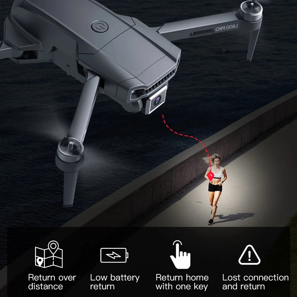 Дрон L800 Pro с камерой 4K GPS дальность 1 2 км | Электроника