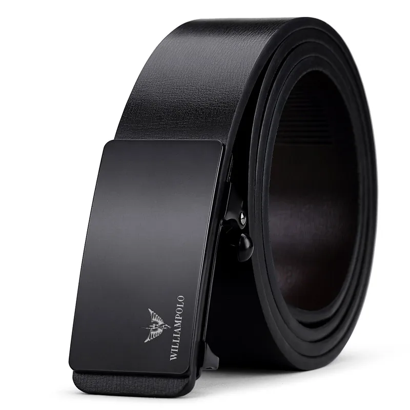 Кожаный ремень для Для мужчин Элитный бренд Бизнес металла Автоматическая