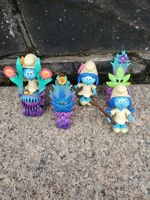 3pcsset cute blue sister spirit plant series man eater flower cartoon characters figure model baby toys gifts