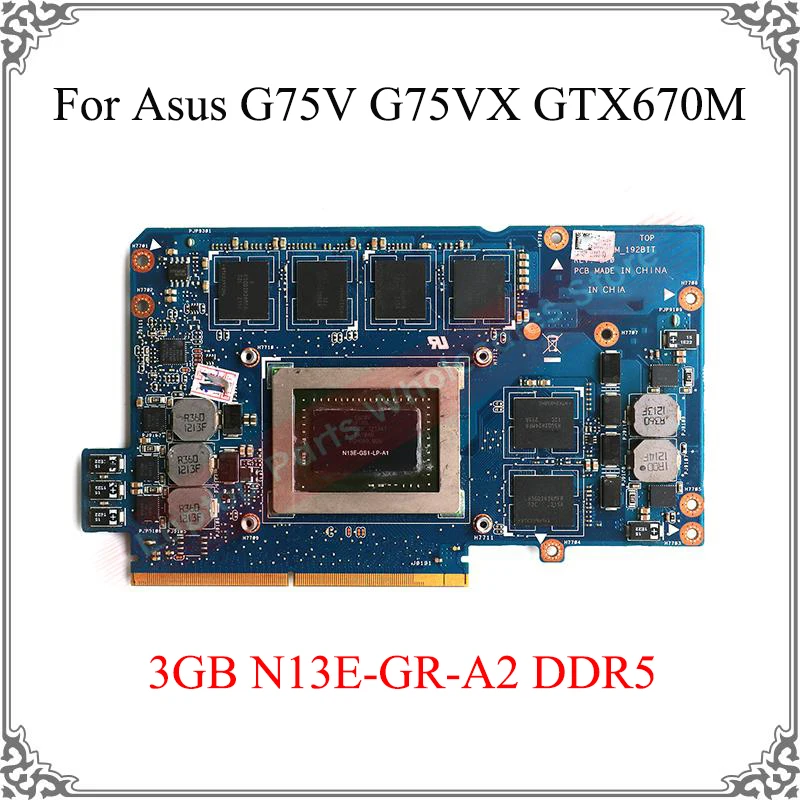Оригинальный ноутбук G75VX графическая карта N13E-GR-A2 для Asus G75V G75 GTX670M 3 Гб оперативной