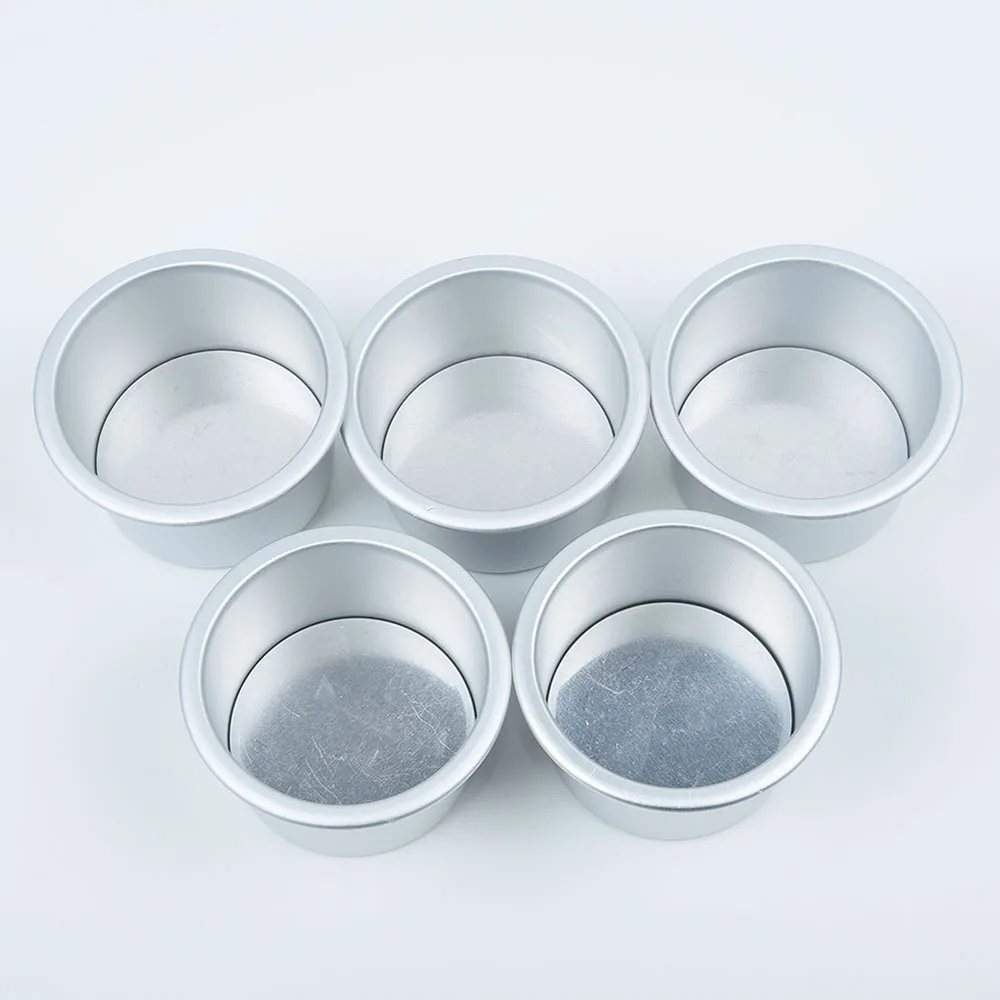 

5Pcs Cake Pan Mini Removable Bottom Mold DIY Baking Moulds Aluminum Alloy Set