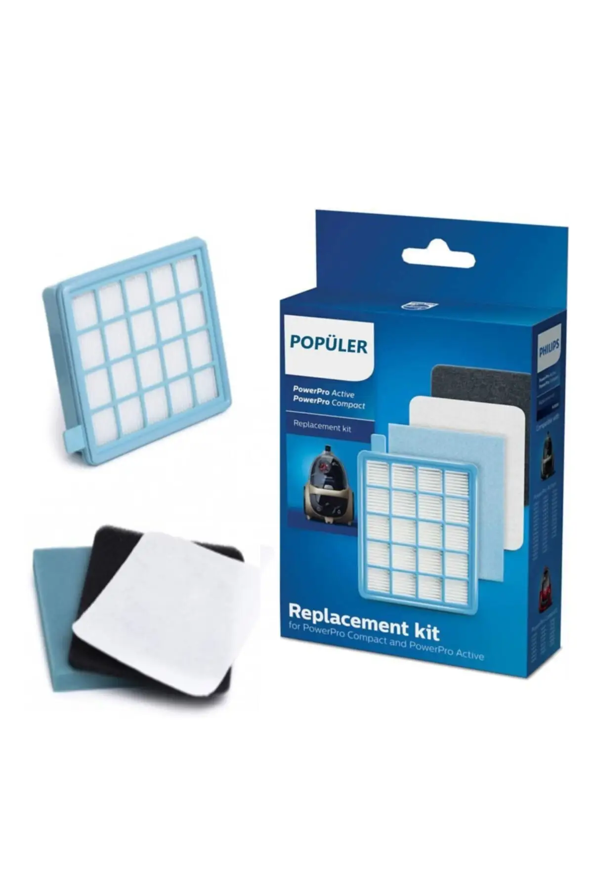 

MHK Parts Philips Powerpro Compact Fc9323/07 Hepa Filter Set