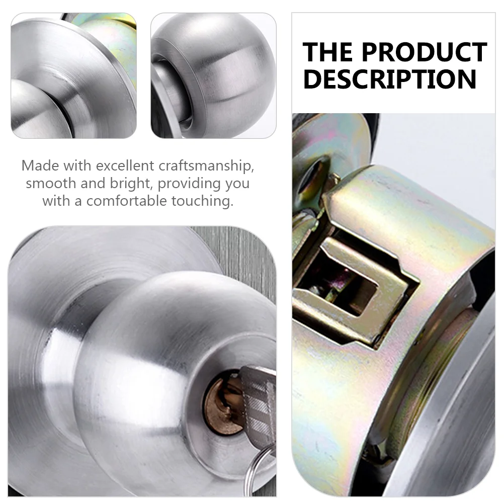 1 шт. дверной замок для комнаты прочный с ручкой практичный Сферический спальни |