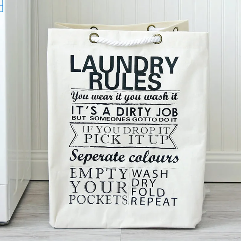 

Large solid color storage bag, foldable bathrobe storage basket, durable household toy basket with handle.