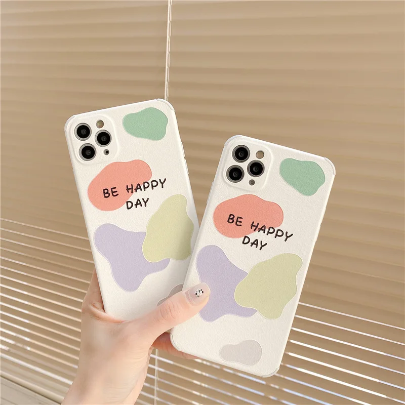 

Retro geometry doodle art korean fashion Phone Case for apple iPhone 12 11 Pro Max Xr Xs Max 7 8 Plus 7Plus case Cute Soft Cover