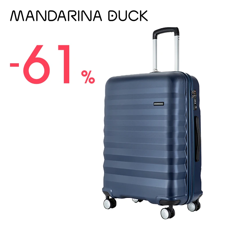 

Mandarina Duck Carry On Luggage 20 24 Inch 4-Wheel Spinner Lightweight Hardshell PC Suitcase with TSA Lock for Travel Business