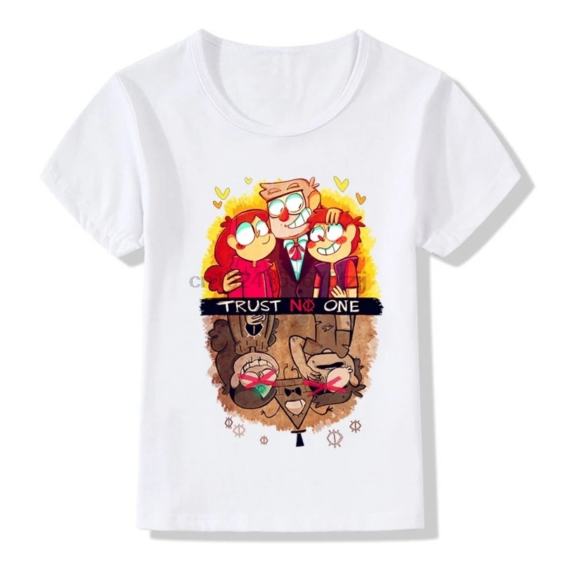 Гравити Фолз Мэйбл Диппер футболки для мальчиков и девочек забавные детские с