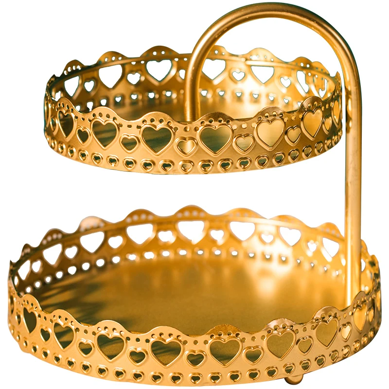 

Light luxury storage tray decoration room dressing table cosmetics shelf jewelry box large capacity multi-layer