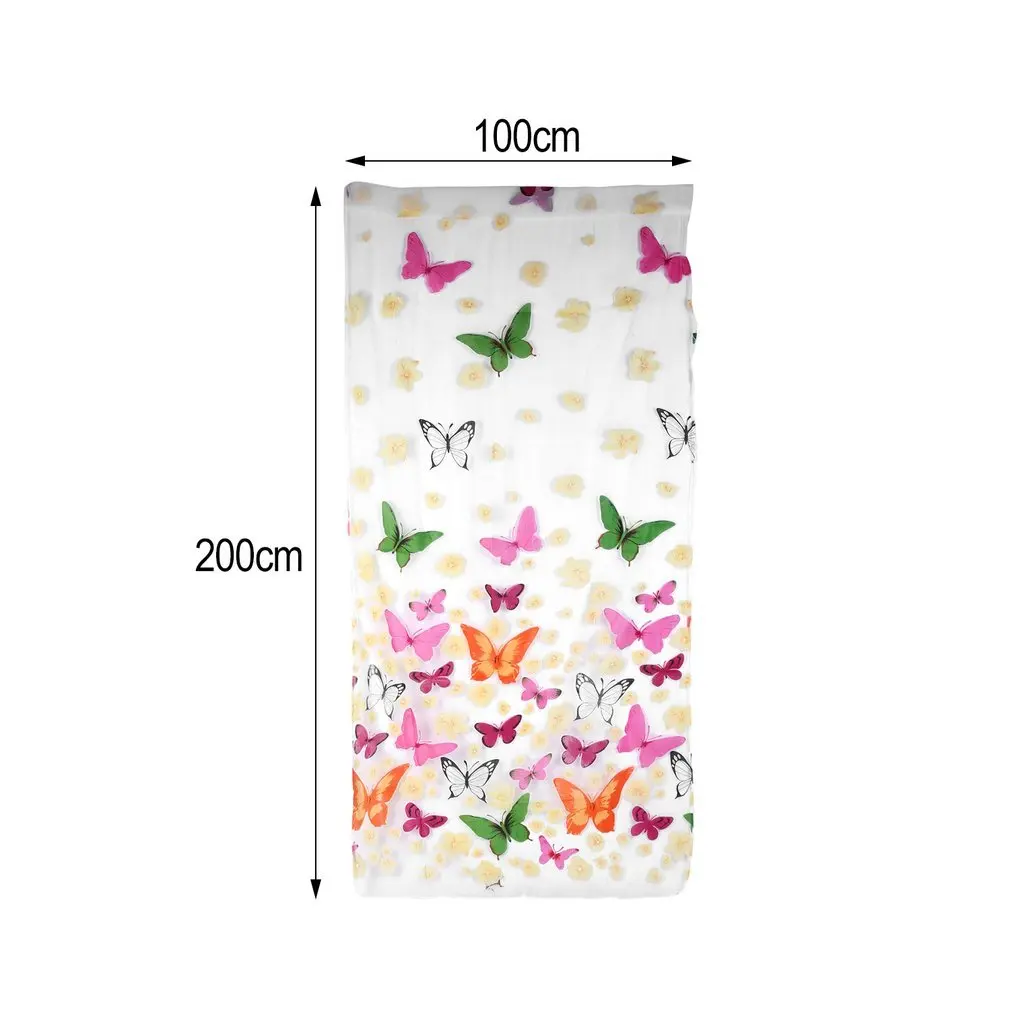 

2017 hot Romantic Butterfly Transparent Curtains Tulle 1x2m for Casement And Door Printed Window Curtain Sheer Voile Curtain