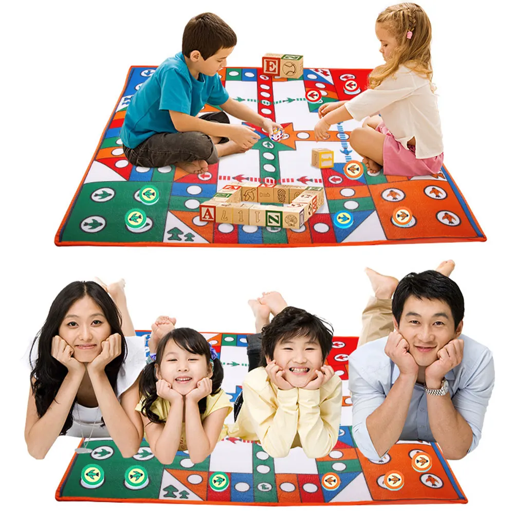 Детский игровой коврик для ползания игра EVA летающий шахматный двухсторонний