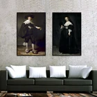 Marten Soolmans and Oopjen copпита Свадьба изготовленная Rembrandt Van Rijn известная Живопись Печать на холсте настенное искусство портрет Декор