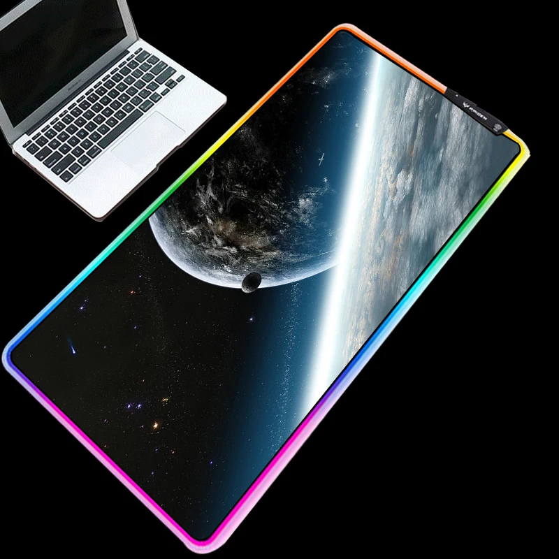 Yuzuoan, большой игровой коврик для игры в Токийский Гуль, светодиодный, RGB, комфортное управление, коврик для мыши, водонепроницаемый, удобный для носки, коврик для освещения, 900X400