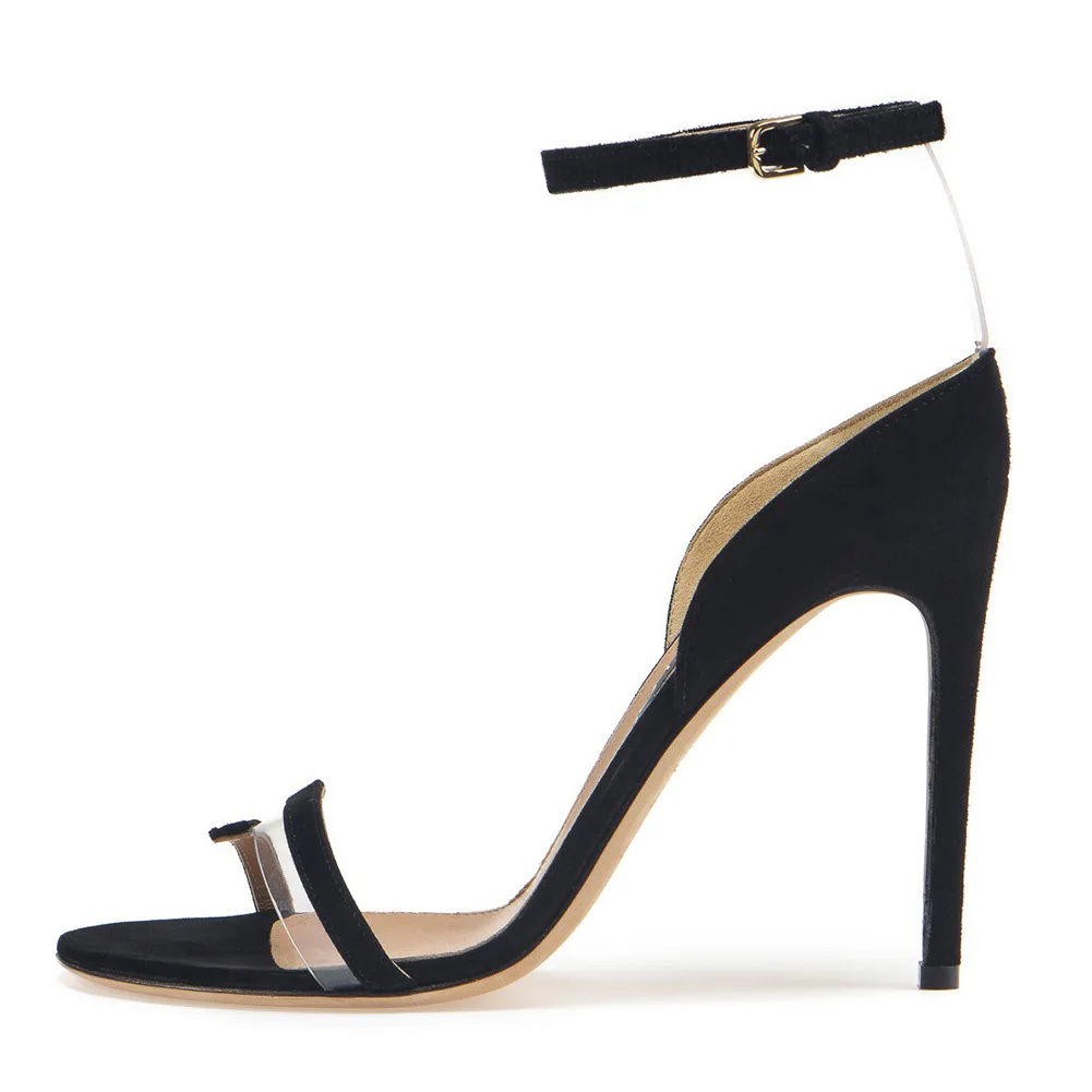 

PVC women's super high heel sandals banquet shoes large size fashion shoes