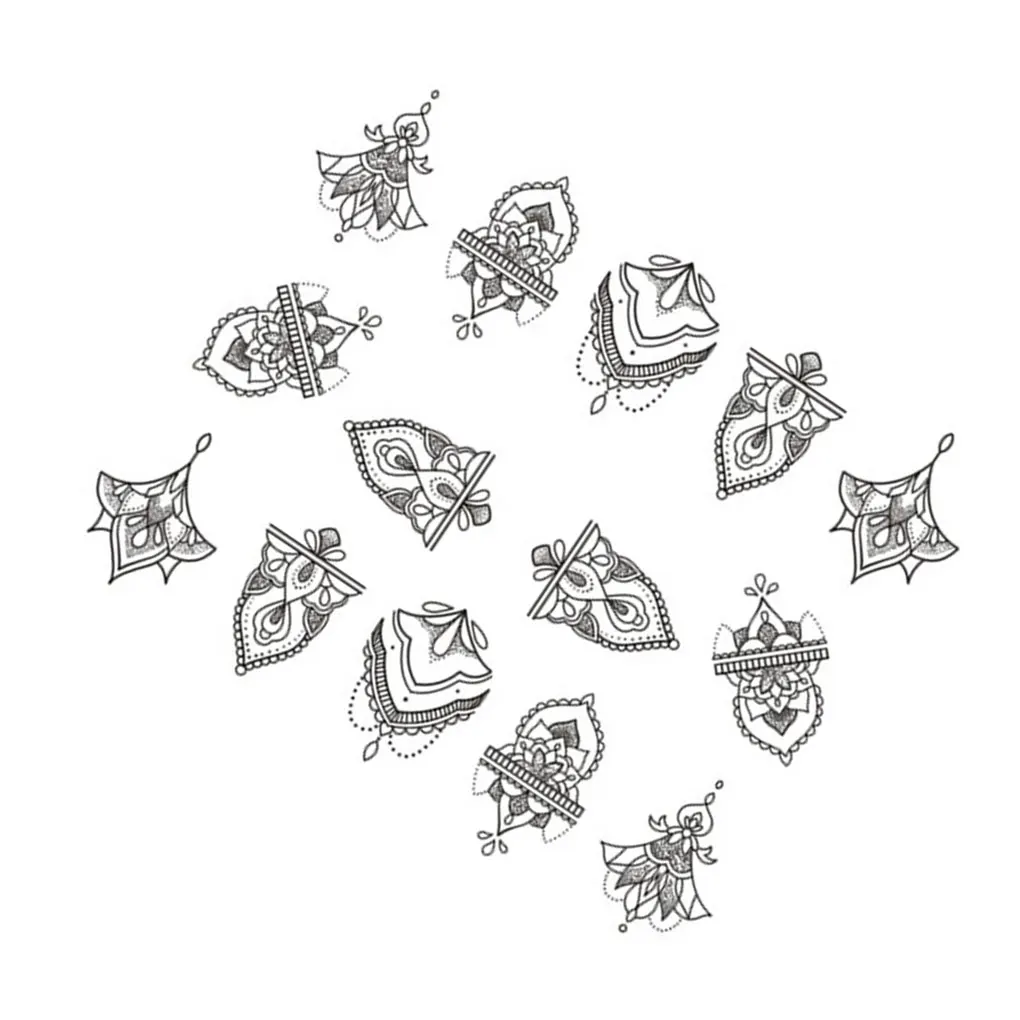 Женская наклейка с цветком для ногтей Грибная Ретро дизайна DIY аксессуары