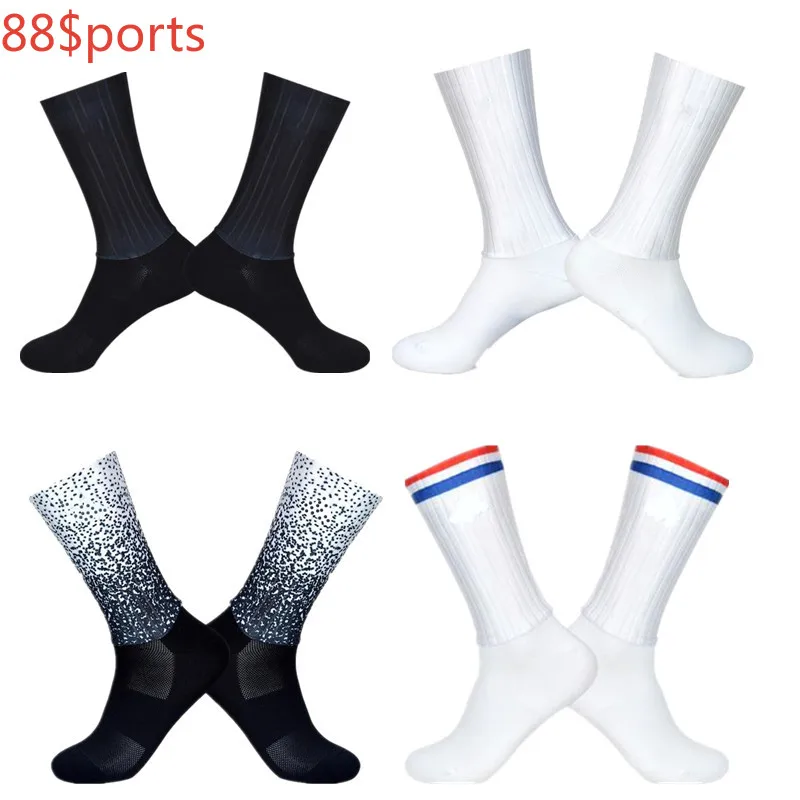 

New Summer Breathable Cycling Socks Men Anti Slip Seamless Aero Bike Wearproof Road