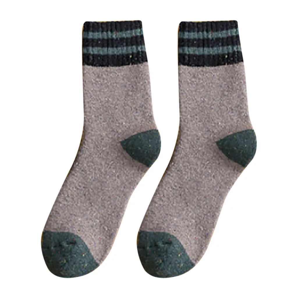 Пара женских модных ретро носки в полоску плотные теплые классические простые