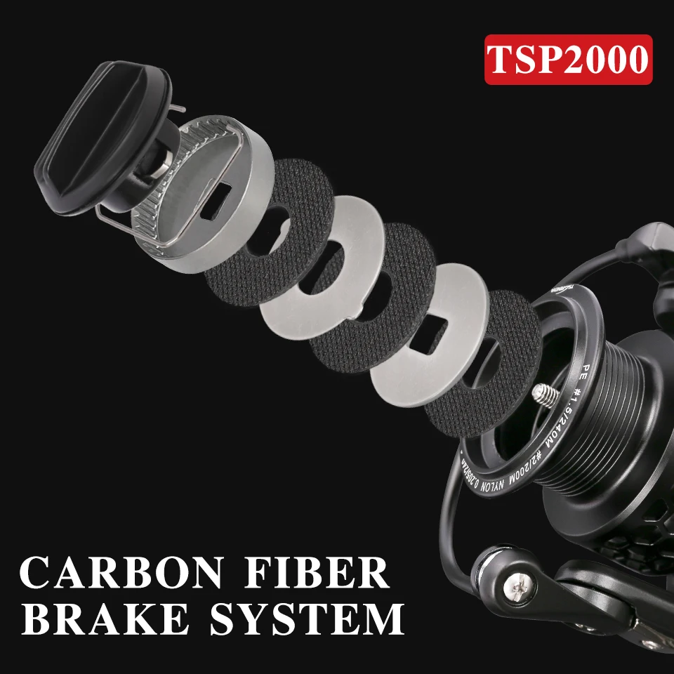 TSURINOYA для рыбалки катушка двойная спиннинга TSP 2000 11 + 1 7 кг 5 2: Перетащите