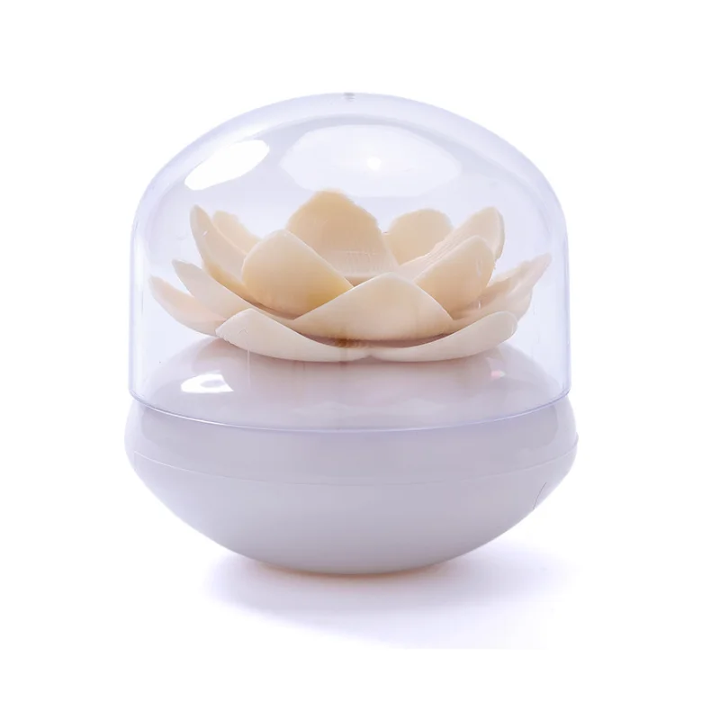 

Cotton Swab Holder Flower Design Storage Container Toothpicks Organizer Tube with Dust Cover Plastic Toothpicks Storage Box