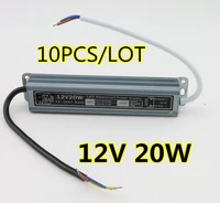 10 pcslot high quality 12v waterproof led driver ip67 20w adapter led light transformer 12v 20w 1 67a power charger for leds