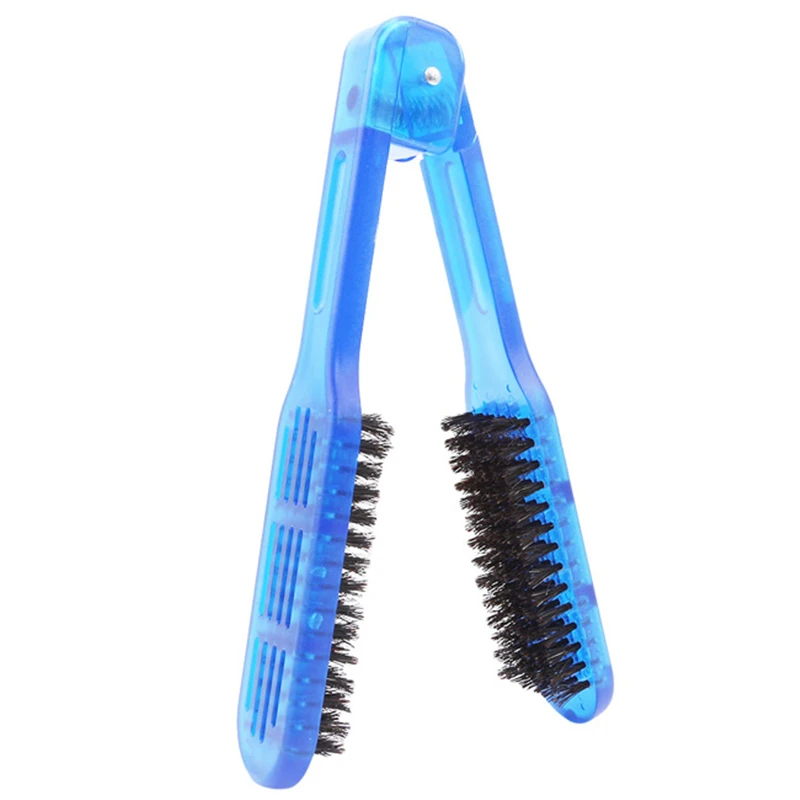 

Hairdressing Hair Comb Nylon Hair Straightening Double Brushes V Shape Comb Clamp Not Hurt Styling Tools DIY Home