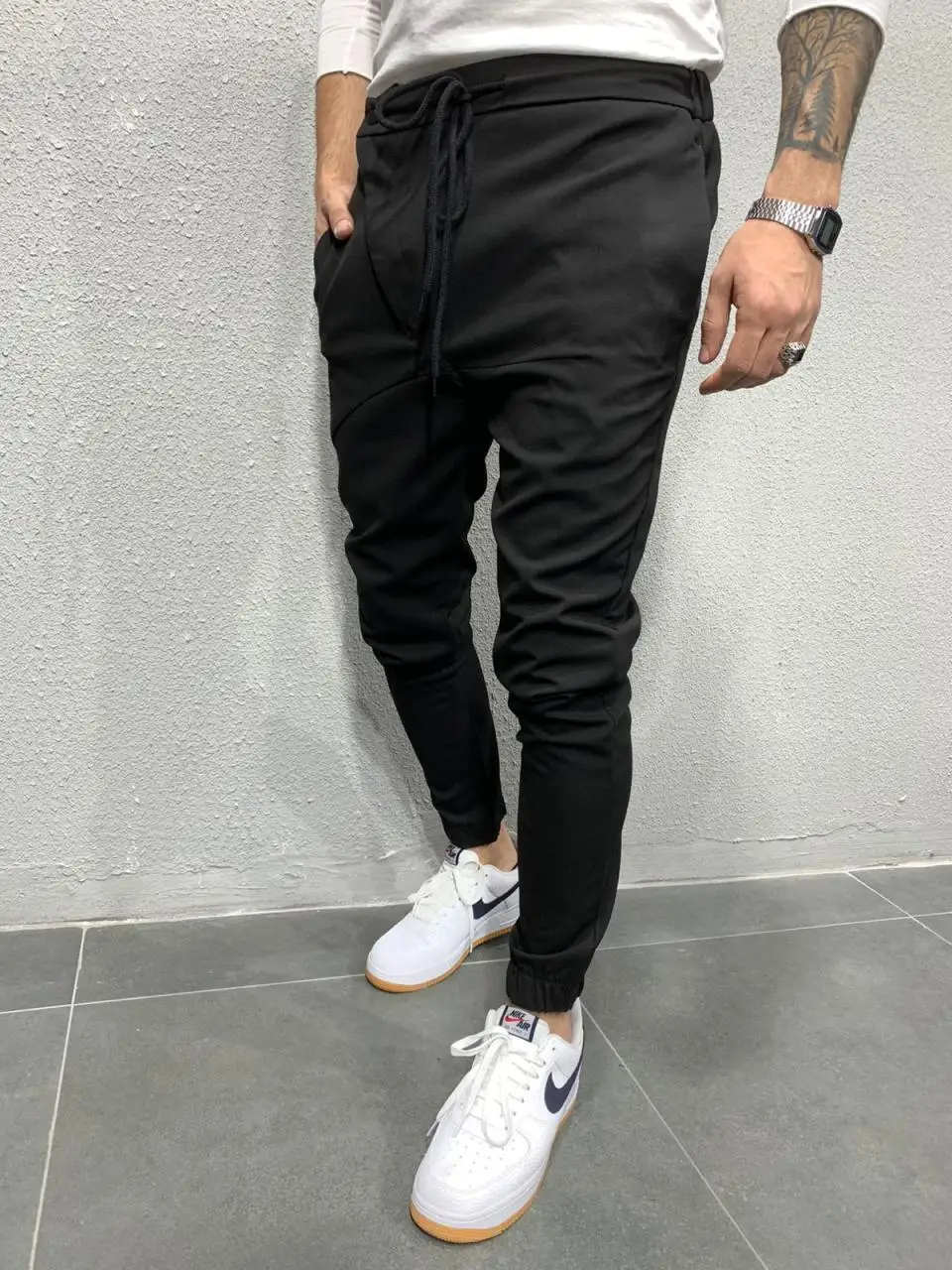 

Italian Classic Cut Fabric Mens Trousers Streetstyle Pants