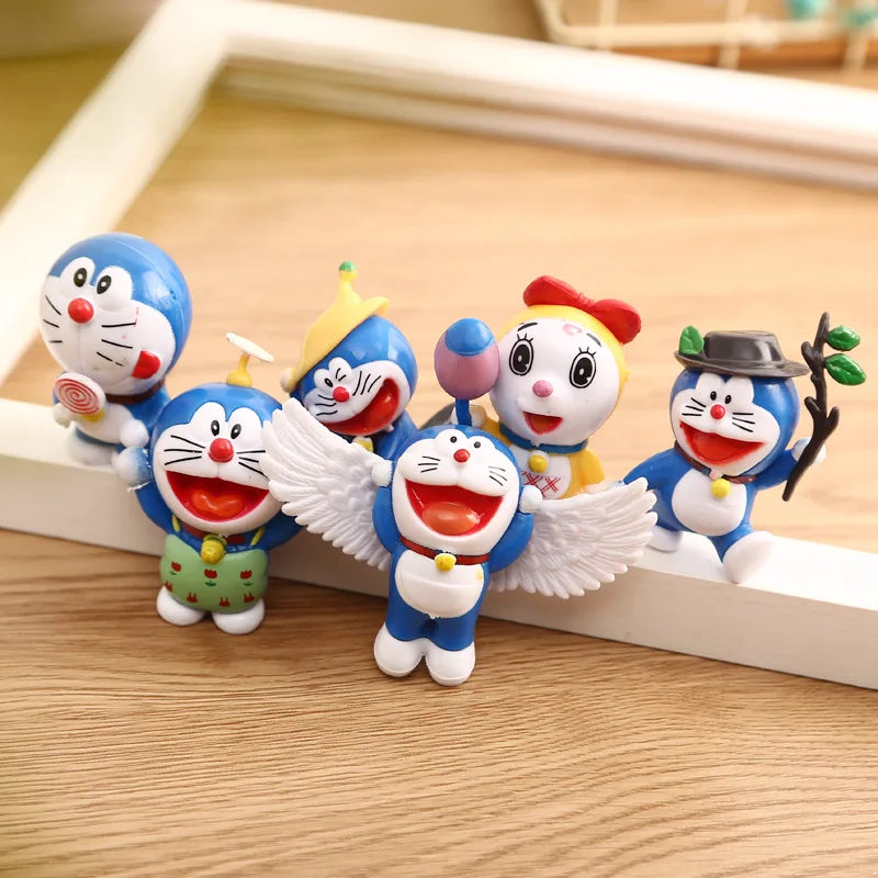 В наличии Doraemon фигурки героев фильмов и ТВ Аниме фигурки аниме на периферии фигурки героев и игрушек