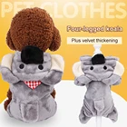 Флисовая флисовая одежда, костюм для косплея Koala серого цвета, зимнее теплое милое пальто, куртка, комбинезон для собак, одежда для маленьких собак