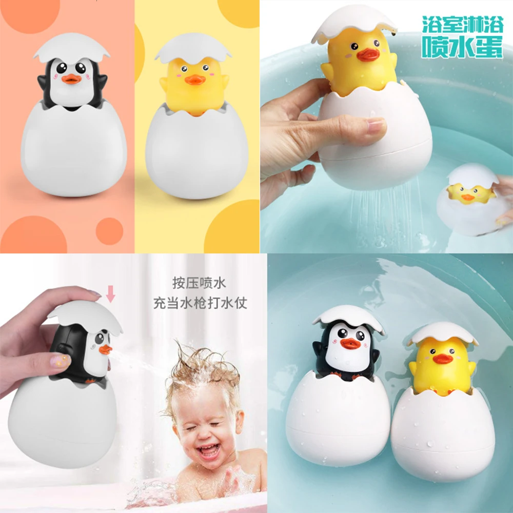 

Baby Bathing Toy Kids Cute Duck Penguin Egg Water Spray Sprinkler Bathroom Sprinkling Shower Swimming Water Toys Kids Gift