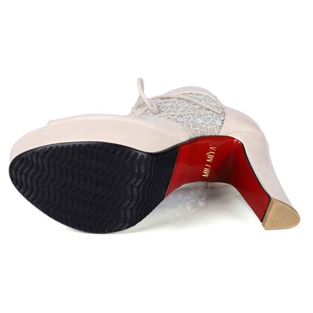 MILI MIYA женские ботильоны сезон весна лето дышащая обувь с открытым носком на