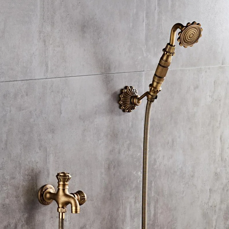 Bidet Faucets Antique Brass Bathroom Shower Blow-fed Spray Gun Nozzle Toilet Faucet Single Cold Water Taps Bathtub | Обустройство