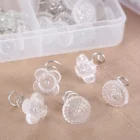 4050 шт. твист булавка для обивки Прозрачная КруглаяЦветочная вставка для ногтей Ткань для самостоятельного изготовления покрытия дивана стула декор для юбки кровати