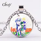 Ожерелья CHSXY с подвеской в японском стиле Hunter X Hunter, длинная цепочка с кабошоном с искусственным фото, детские ювелирные изделия в подарок