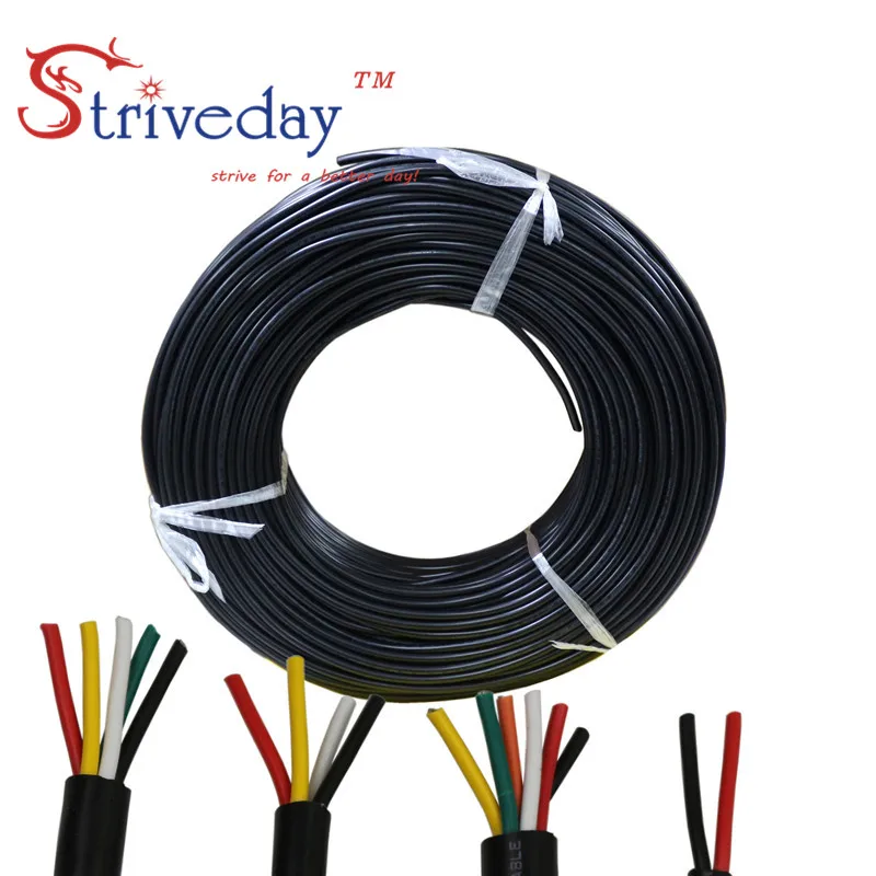 

10 метров UL 2464 18AWG 2C/3C/4C/5C/6C многожильный ПВХ кабель, оболочка, луженый медный провод, аудио кабель, кабель питания, провод, сделай сам