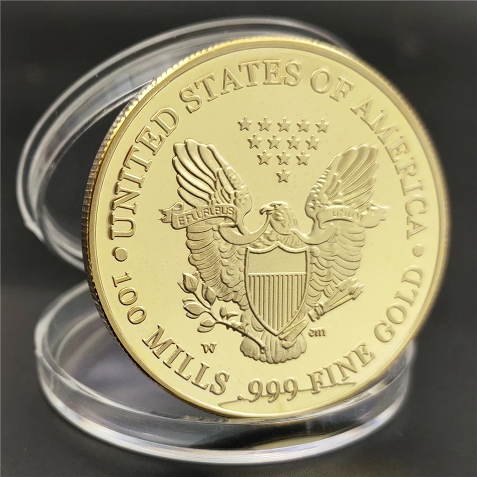 

American Statue Of Liberty Eagle Coin Gold/Silver Plated Commemorative Coin Collection New Gift Home Decoration