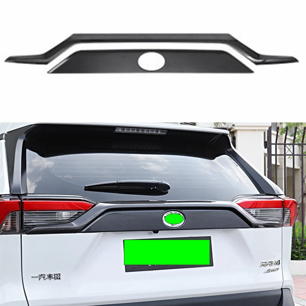 

Upper Rear Trunk Door Bumper Skid Plate Protector Kit Accessories Cover Trim Fit For RAV4 RAV 4 XA50 2019 2020 2021 ABS