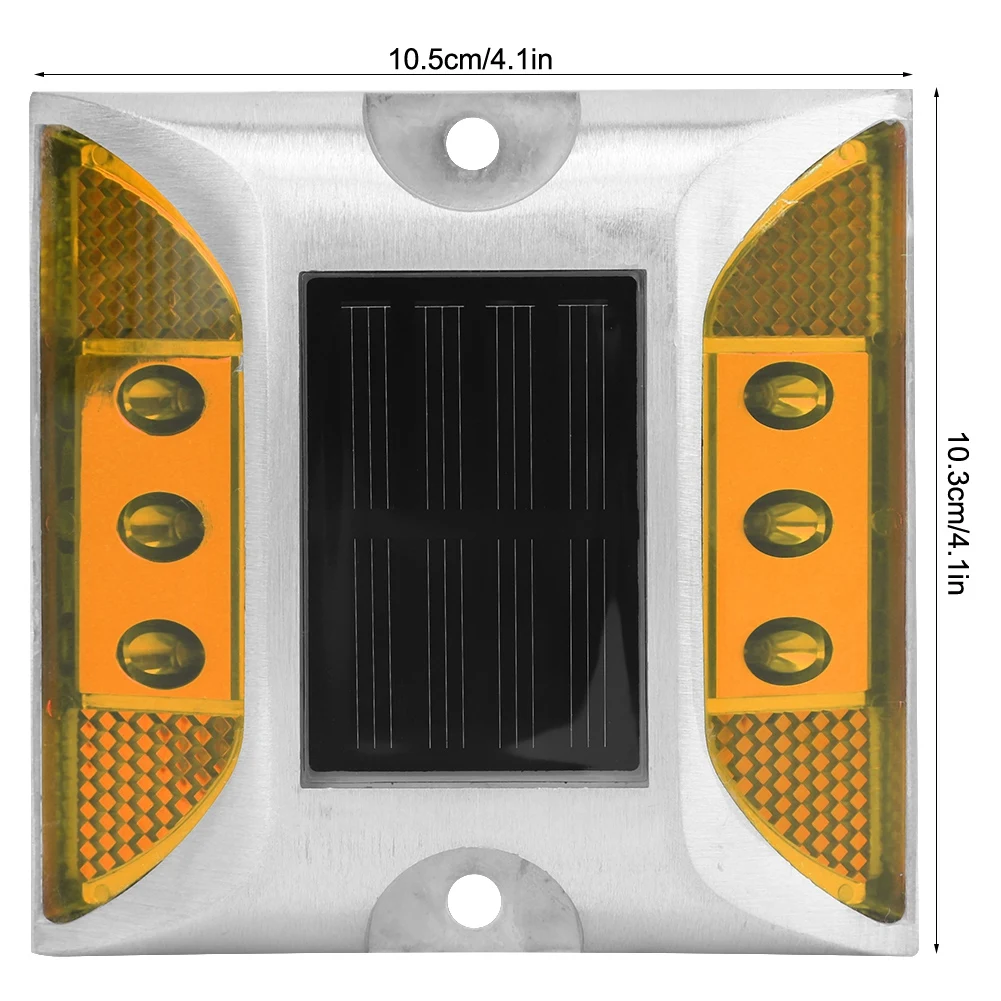 

LED Solar Power Ground Marker Lights Waterproof Outdoor Driveway Road Highway Spike Lamp(Yellow