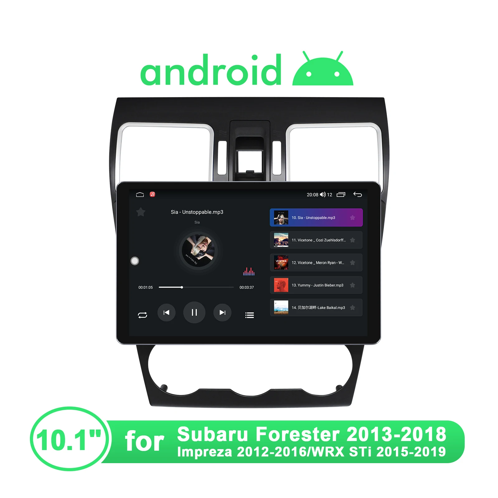 Android 10 Auto Radio Stereo Kopf Einheit Für Subaru Forester 2013 2018 Impreza 2012 2016 WRX STI 2015 2019 Mit ultradünne Bildschirm