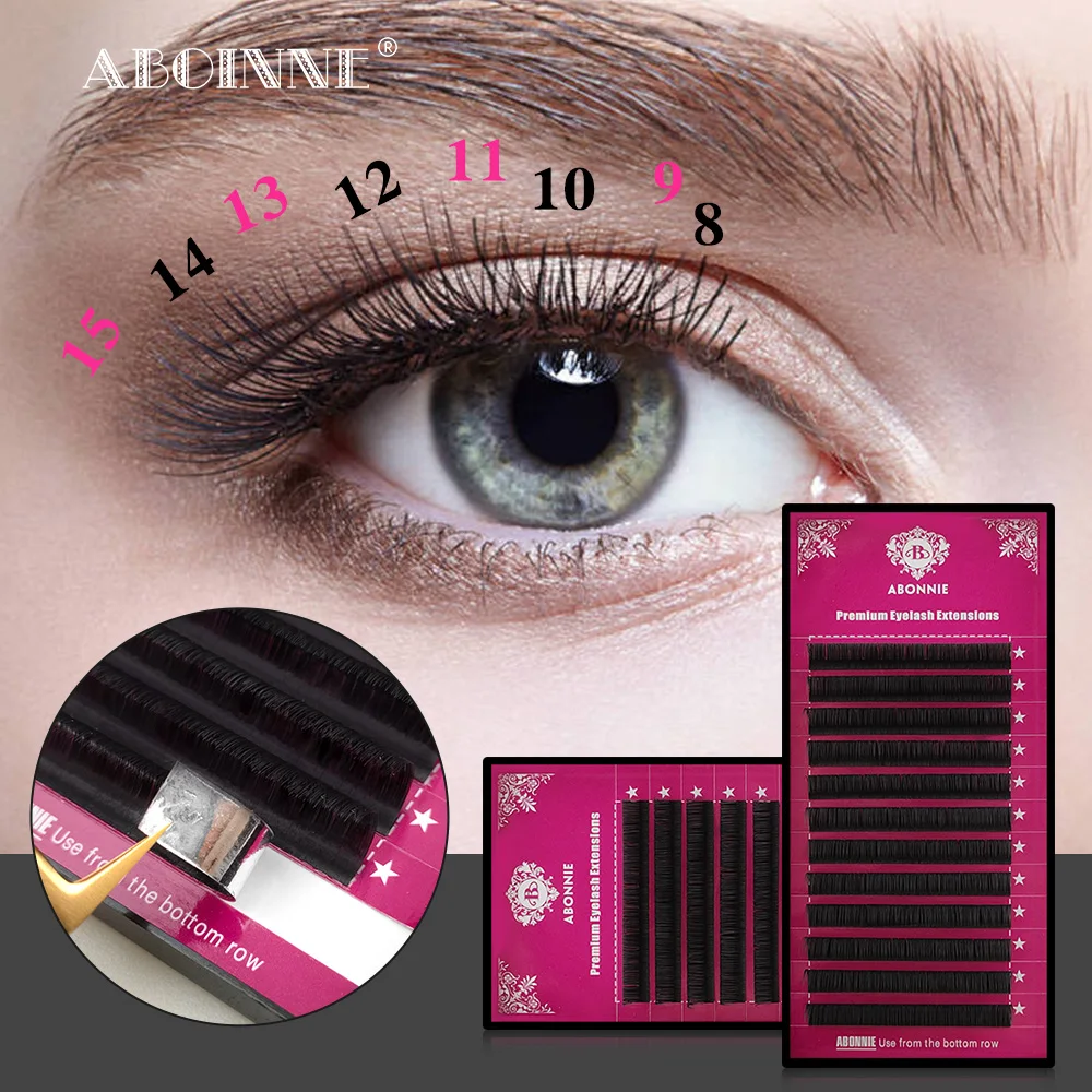 

Abonnie Premium Handmade Silk Synthetic Eyelashes Extentions Volume Eyelash Extension Handmade Wholesale Eye Lashes Extensions