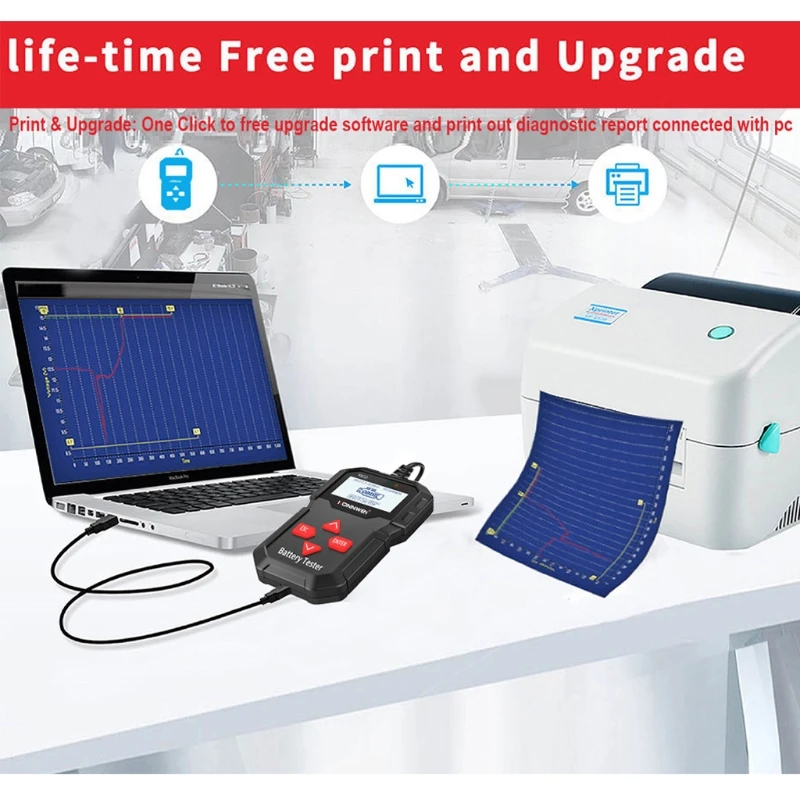 

KW210 Car Battery Tester Analyzer for Battery Life, Voltage, Resistance Tester