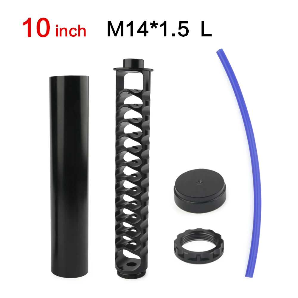 

10 inch extension Spiral 1/2-28 or 5/8-24 Aluminum Fuel Filter Single Core for NaPa 4003 WIX 24003 Solvent Motorcycle