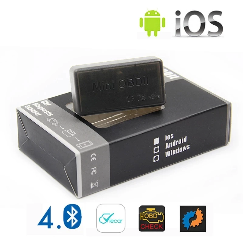 

Super Mini V1.5 Bluetooth 4.0 OBD2 Scan Tool OBDII Scan Tool Car Auto Diagnostic Tool With IOS, Android and Windows Device