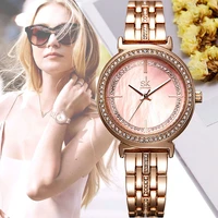 ultra thin luxury quartz watches rose gold fashion wrist watch women casual dress ladies waterproof shengke brand reloj de mujer