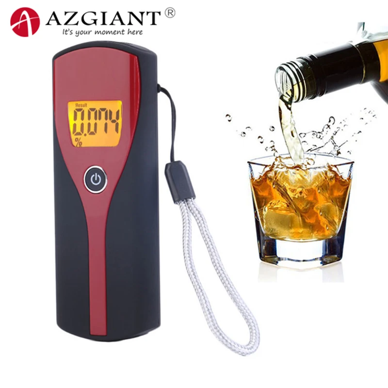 

AZGIANT Breath Alcohol Tester with Digital LCD Display Mini Breathalyzer Quick Response Safe Driving Light Weight