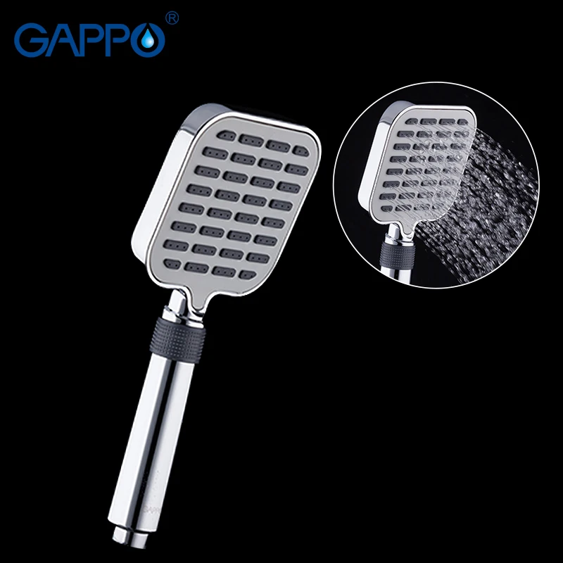 

GAPPO Shower Head Water Saving Stainless Steel Adjustable High Pressure Shower Stop Water Massage Eco Shower Bathroom Tap
