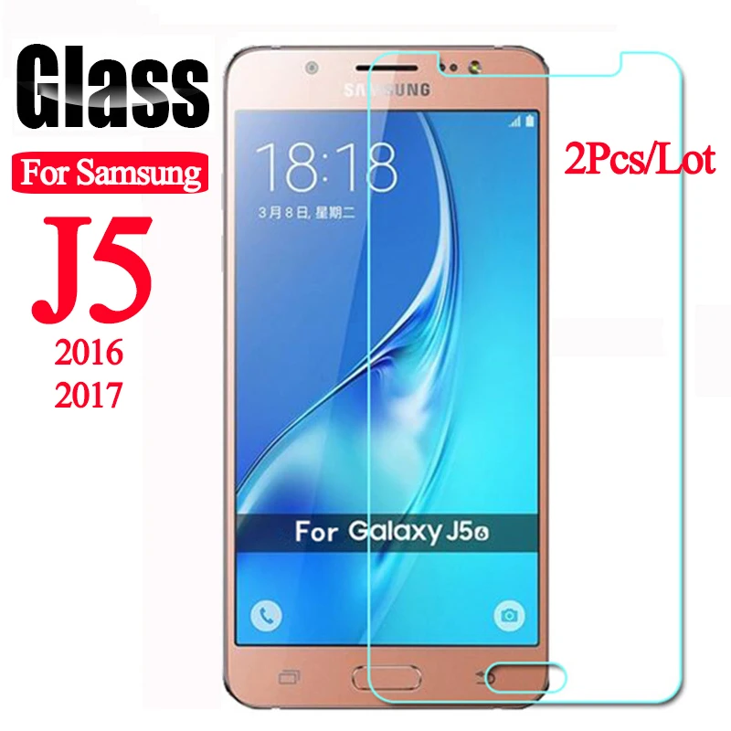 2 шт для samsung Galaxy J5 2016 2017 протектор экрана из закаленного стекла
