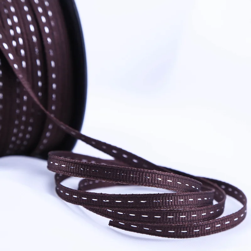 

5mm Silver thread ribbon handmade bow clothing accessories baking gift box packaging rib ribbon 100 yards